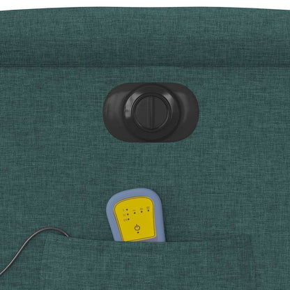 Massagesessel Elektrisch Dunkelgrün Stoff