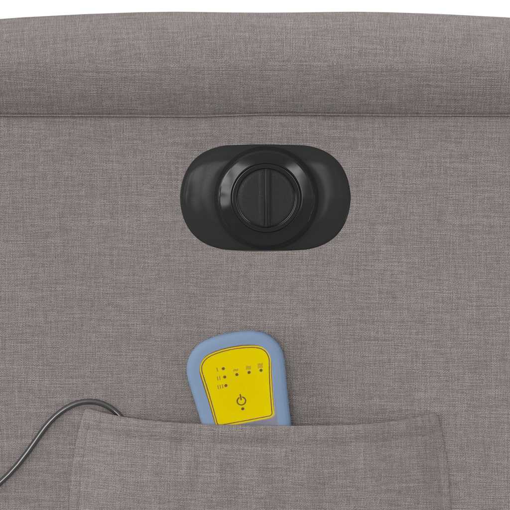 Massagesessel Elektrisch Taupe Stoff