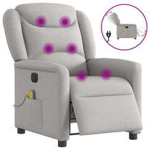 Massagesessel Elektrisch Wolkengrau Stoff