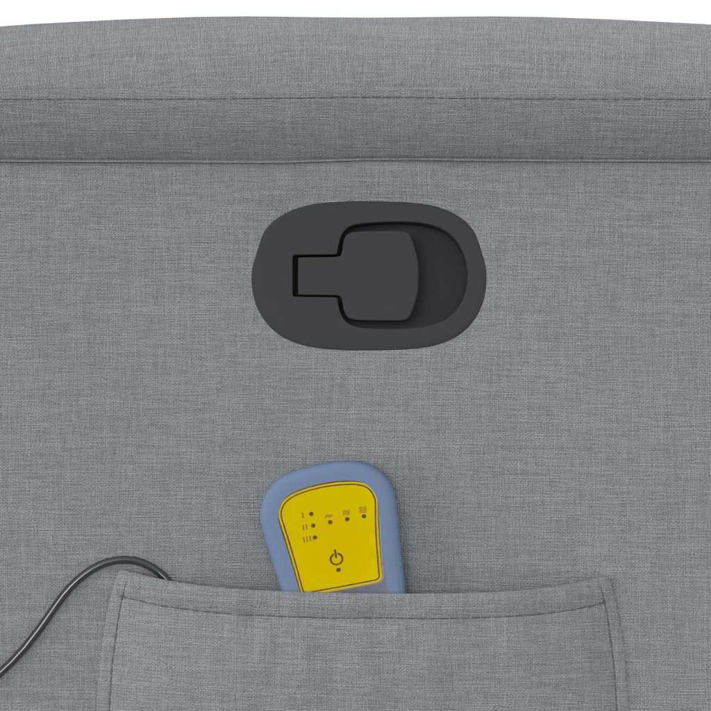 Massagesessel mit Aufstehhilfe Hellgrau Stoff