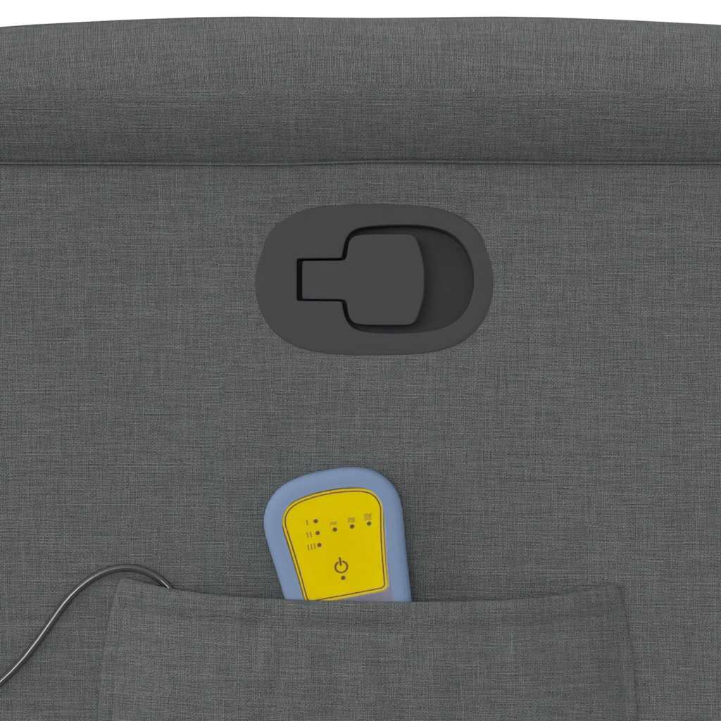 Massagesessel mit Aufstehhilfe Dunkelgrau Stoff