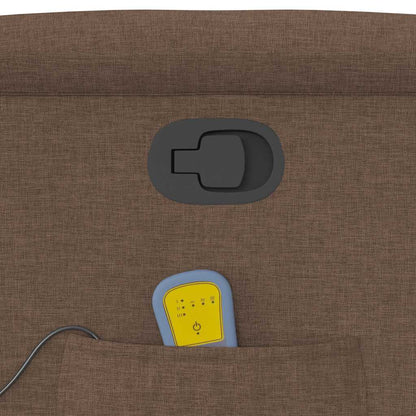 Massagesessel mit Aufstehhilfe Braun Stoff