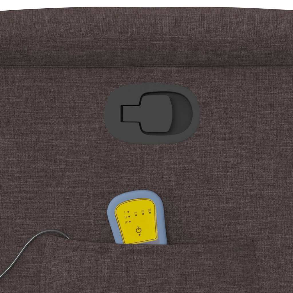 Massagesessel mit Aufstehhilfe Dunkelbraun Stoff