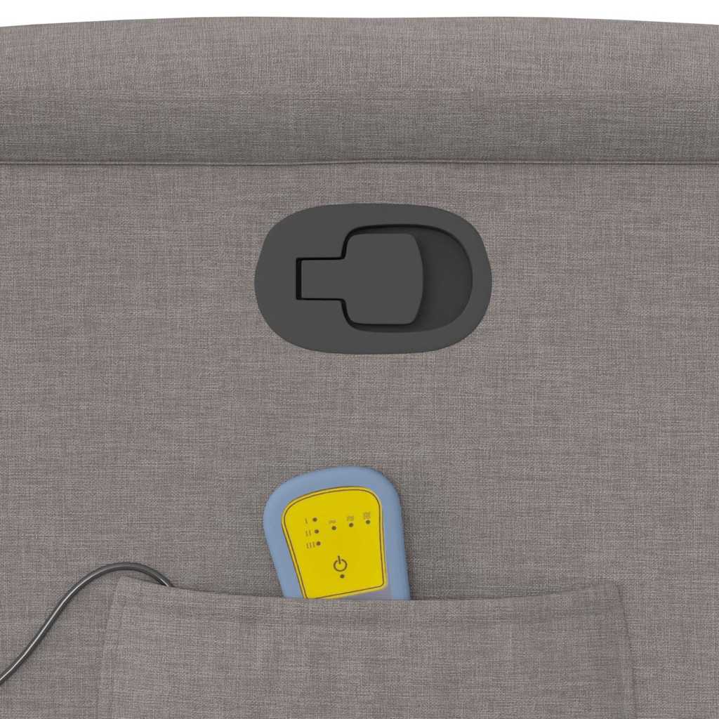 Massagesessel mit Aufstehhilfe Taupe Stoff