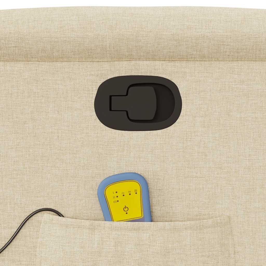 Massagesessel mit Aufstehhilfe Creme Stoff