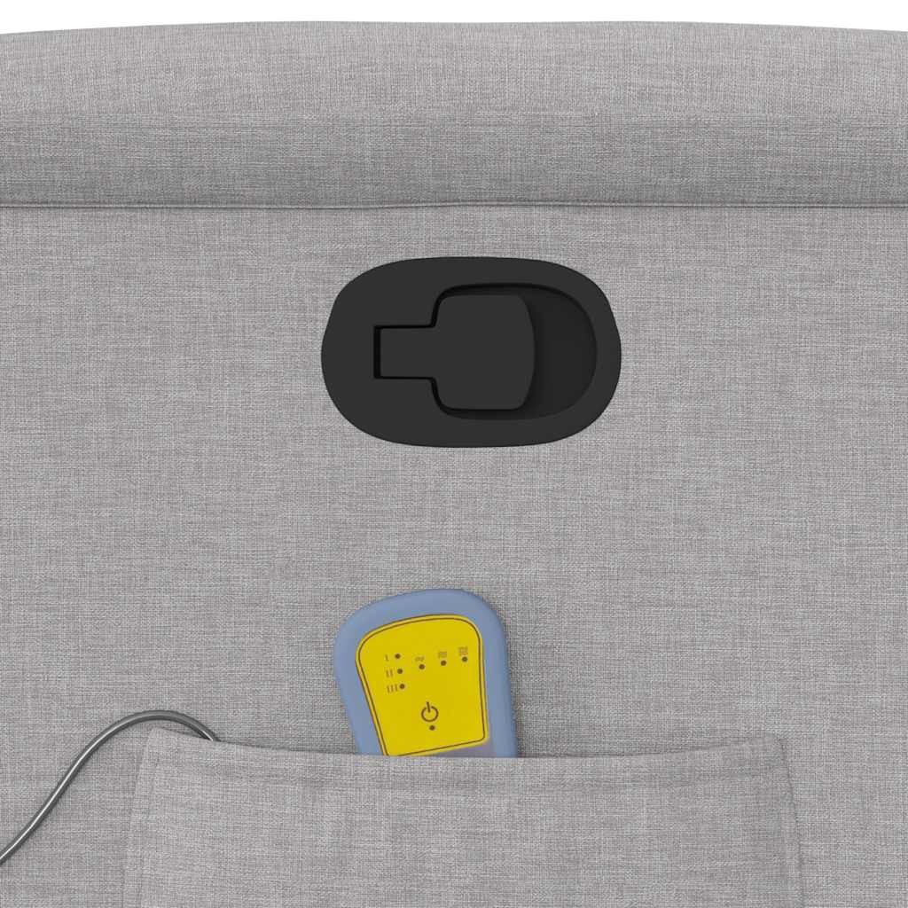 Massagesessel mit Aufstehhilfe Wolkengrau Stoff