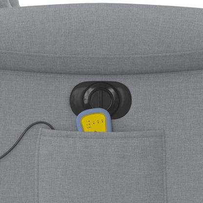 Massagesessel Elektrisch Hellgrau Stoff