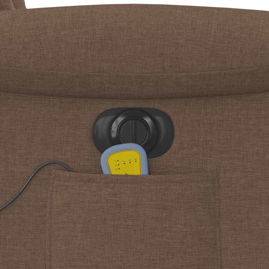 Massagesessel Elektrisch Braun Stoff