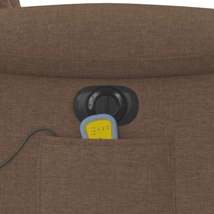 Massagesessel Elektrisch Braun Stoff