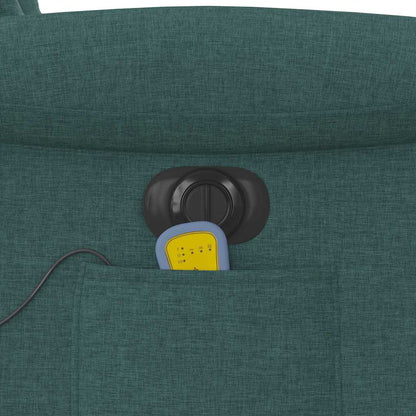 Massagesessel Elektrisch Dunkelgrün Stoff