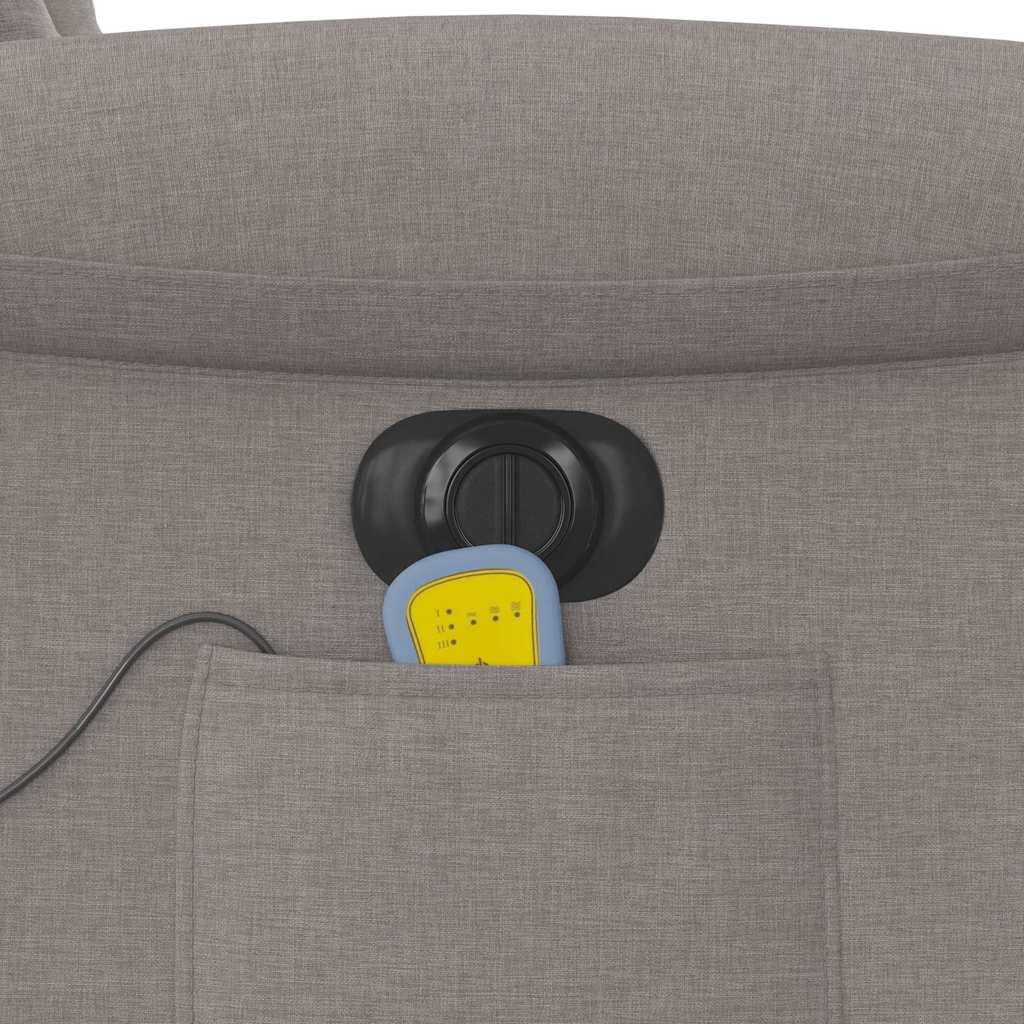 Massagesessel Elektrisch Taupe Stoff