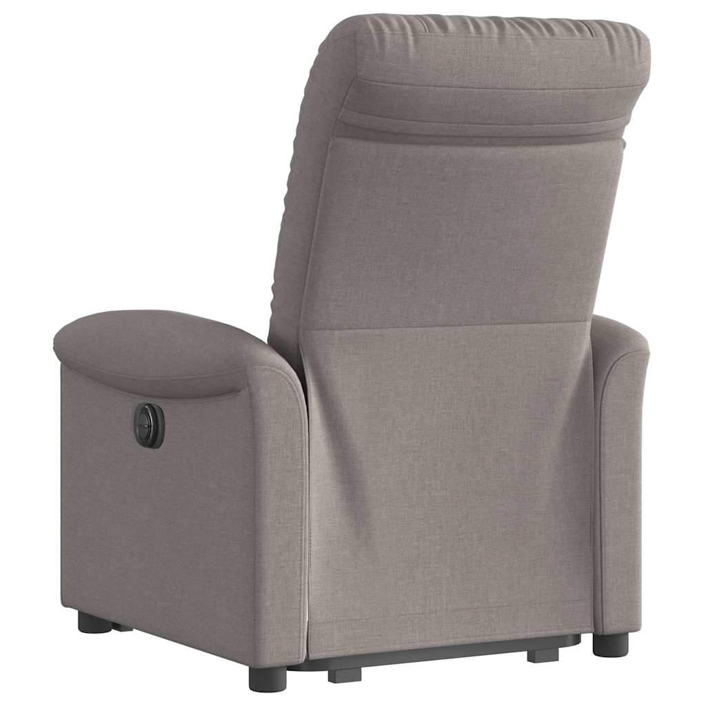Relaxsessel mit Aufstehhilfe Elektrisch Taupe Stoff
