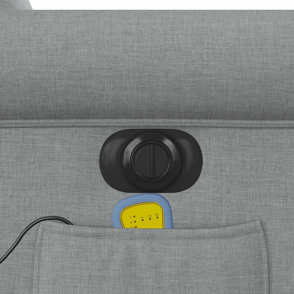 Massagesessel Elektrisch Hellgrau Stoff