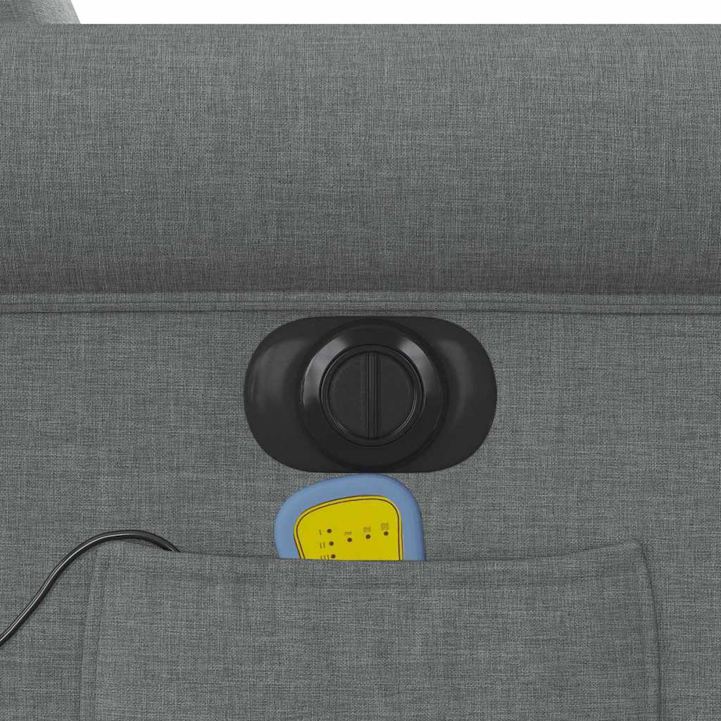 Massagesessel Elektrisch Dunkelgrau Stoff