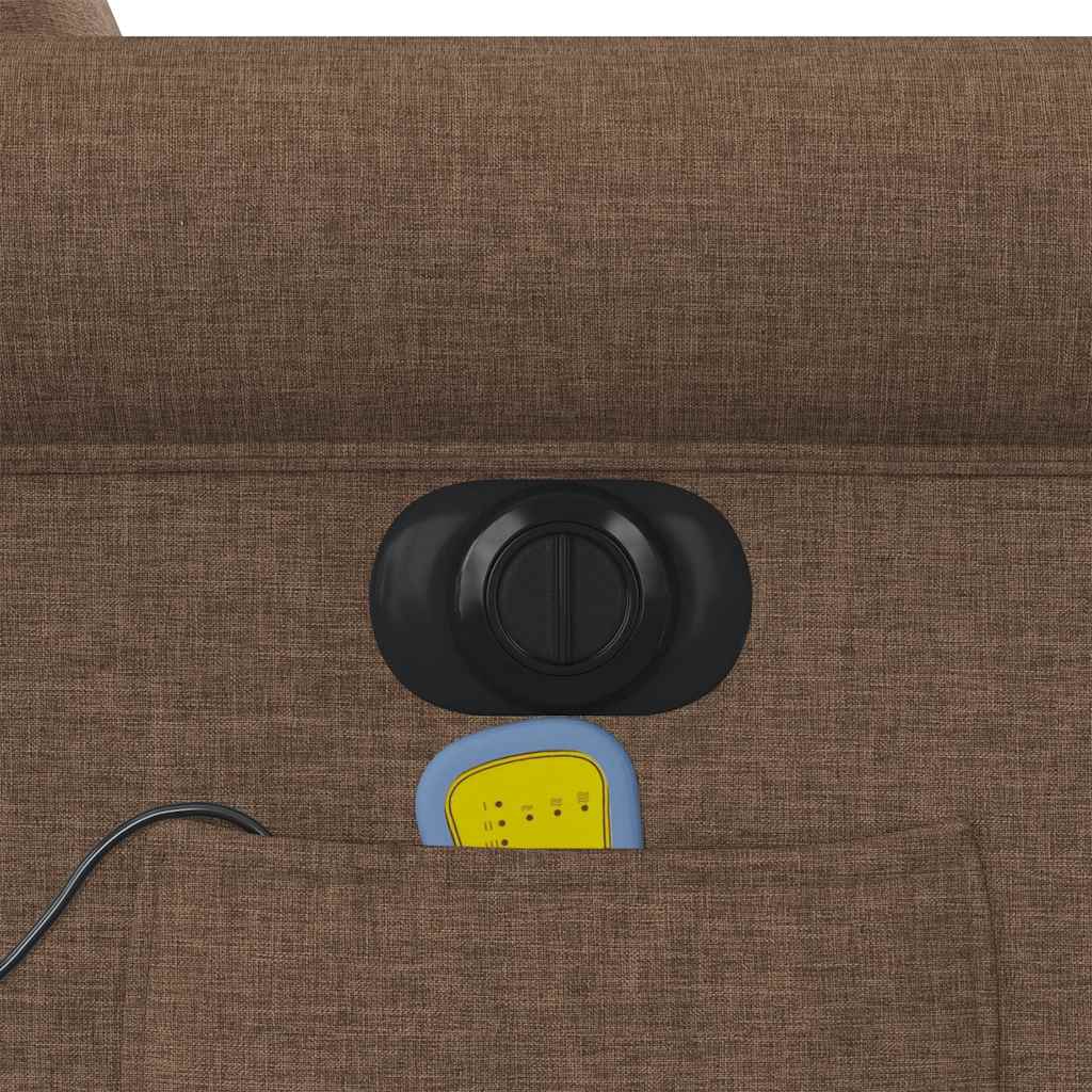Massagesessel Elektrisch Braun Stoff