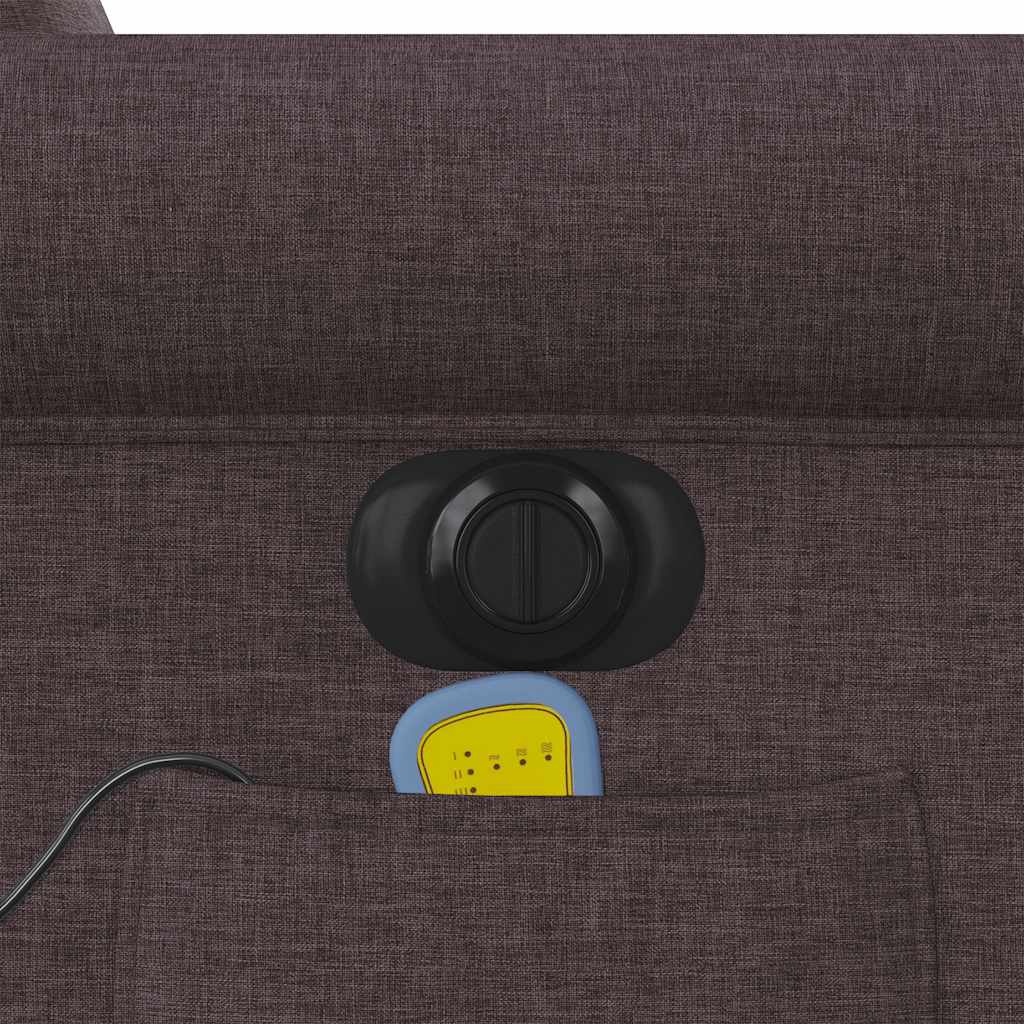 Massagesessel Elektrisch Dunkelbraun Stoff