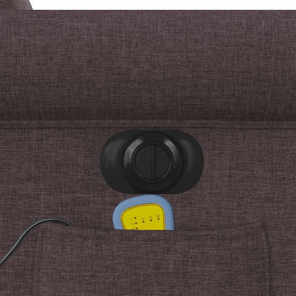Massagesessel Elektrisch Dunkelbraun Stoff