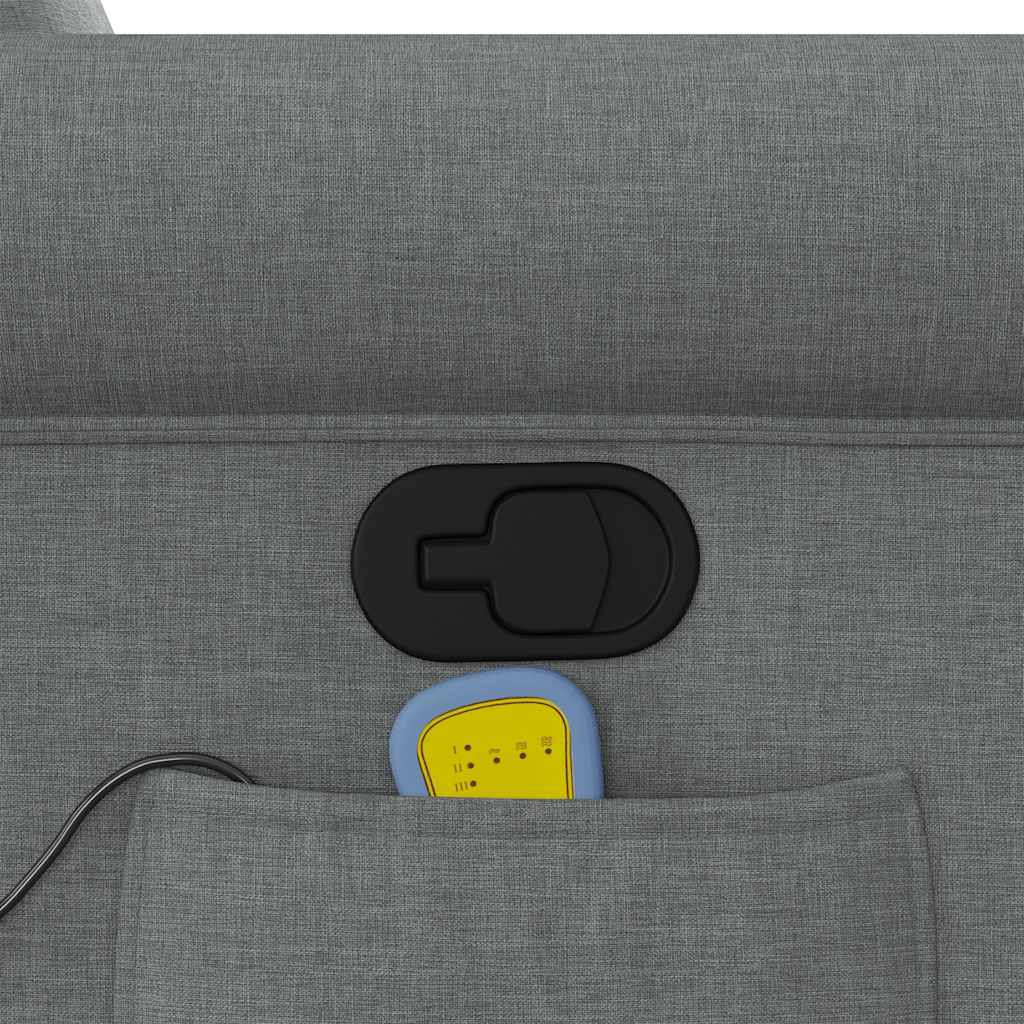 Massagesessel mit Aufstehhilfe Dunkelgrau Stoff