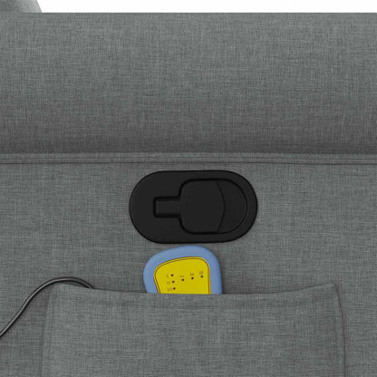 Massagesessel mit Aufstehhilfe Dunkelgrau Stoff