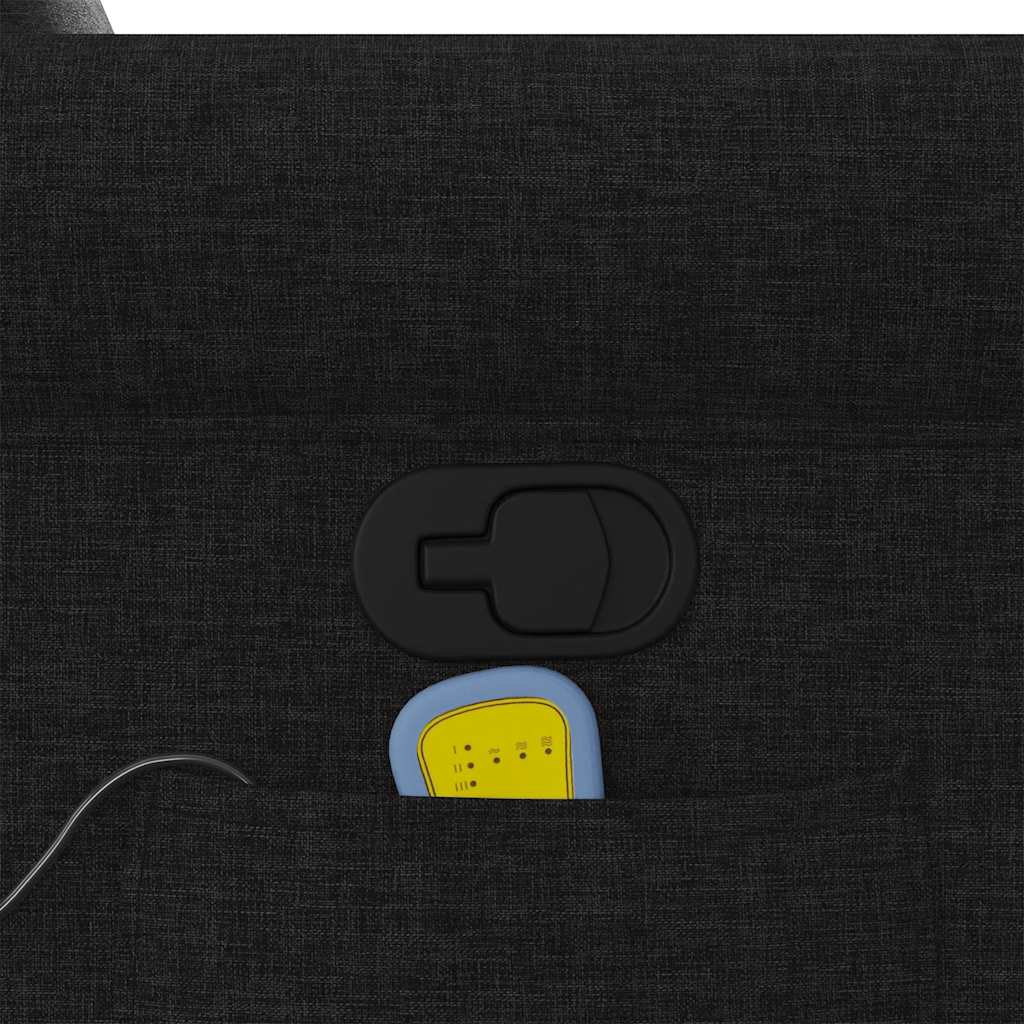 Massagesessel mit Aufstehhilfe Schwarz Stoff