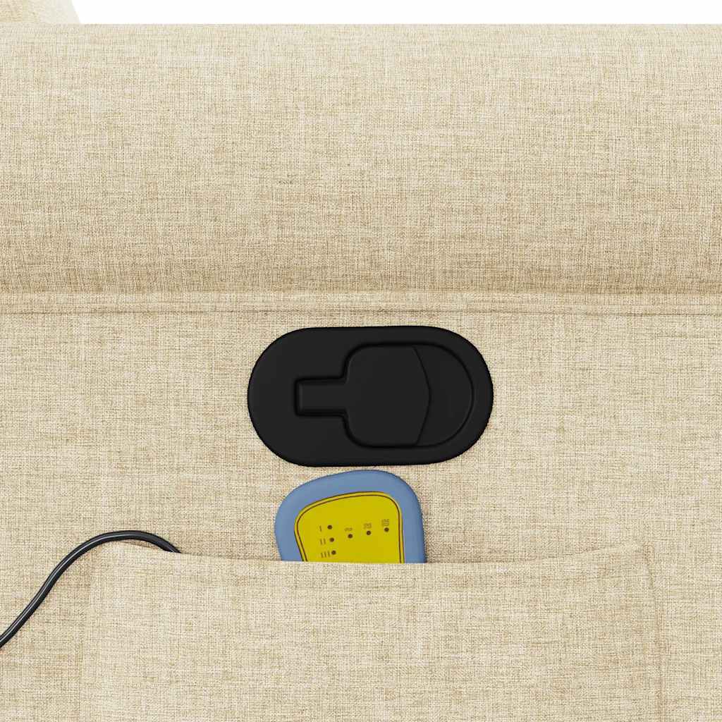 Massagesessel mit Aufstehhilfe Creme Stoff