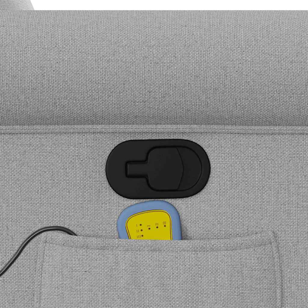 Massagesessel mit Aufstehhilfe Wolkengrau Stoff