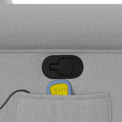 Massagesessel mit Aufstehhilfe Wolkengrau Stoff