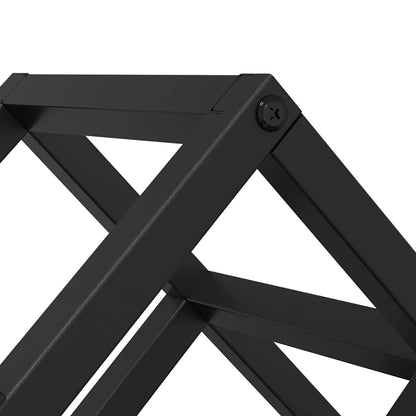 Weinregal Schwarz 63 x 16.5 x 25 cm Pulverbeschichteter Stahl