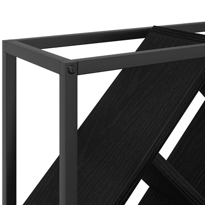 Weinregal Schwarz Eichen-Optik 51 x 18 x 52,5 cm Holzwerkstoff