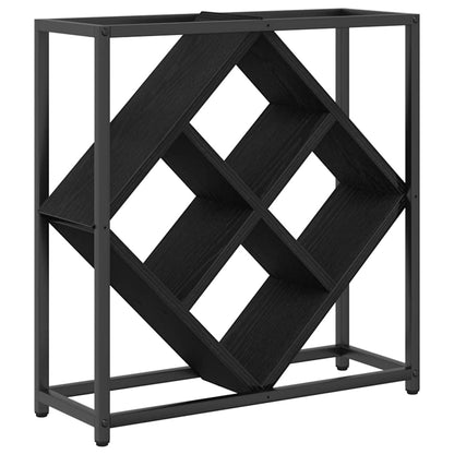 Weinregal Schwarz Eichen-Optik 51 x 18 x 52,5 cm Holzwerkstoff