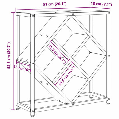 Weinregal Artisan-Eiche 51 x 18 x 52,5 cm Holzwerkstoff
