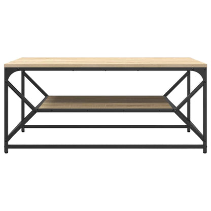 Couchtisch Sonoma Eiche 90 x 50 x 40 cm Ingenieurholz und Stahl