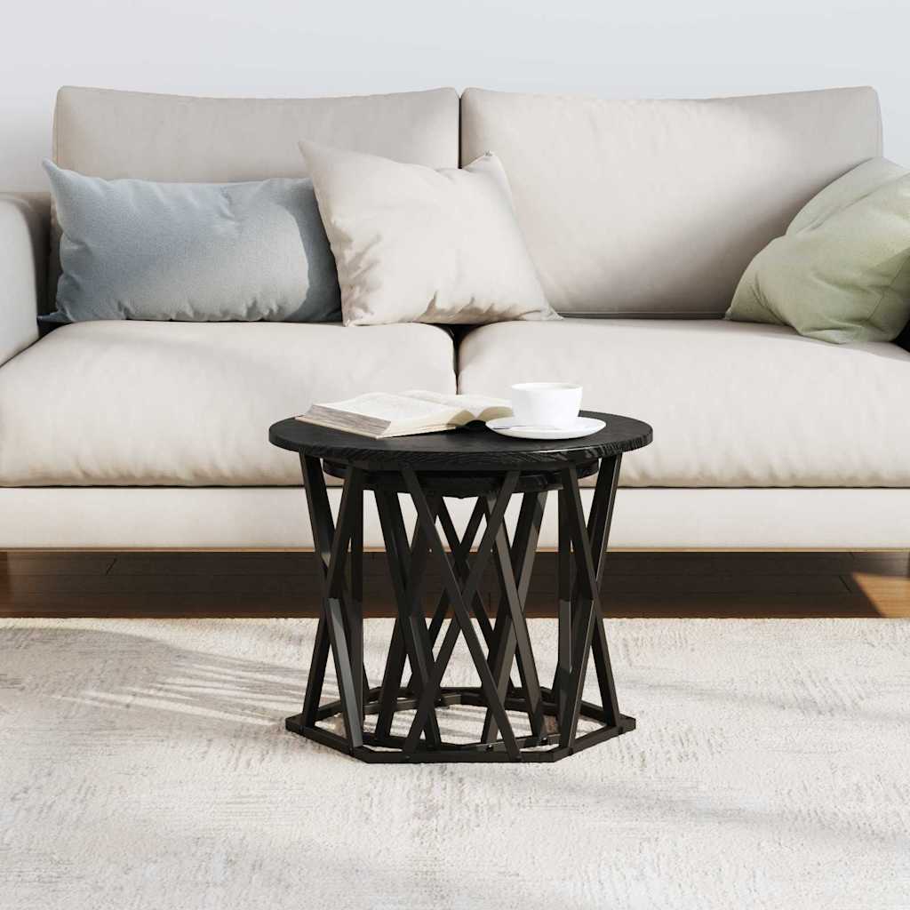 Beistelltisch 2 pcs Schwarze Eiche 50 x 50 x 40 cm