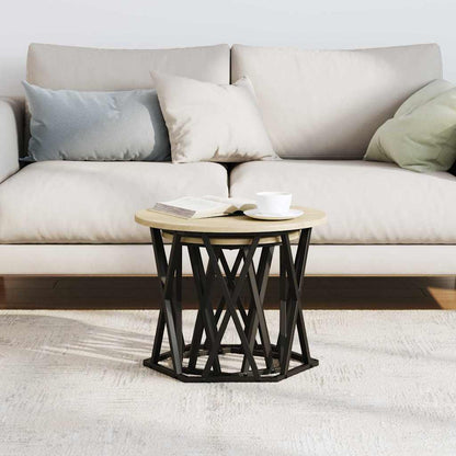 Beistelltisch 2 pcs Sonoma Eiche 50 x 50 x 40 cm