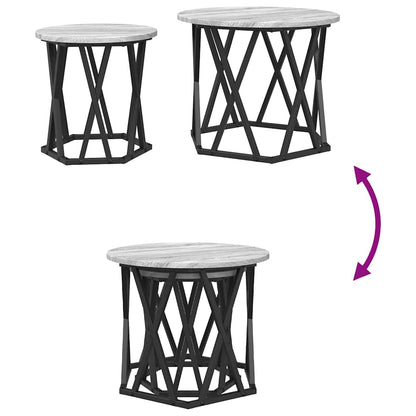 Beistelltisch 2 pcs Grau Sonoma 50 x 50 x 40 cm
