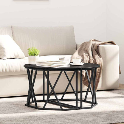 Couchtisch Schwarz Eichen-Optik 80 x 80 x 42 cm