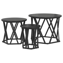 Nesting Beistelltisch 3 pcs Schwarze Eiche 53 x 53 x 40 cm