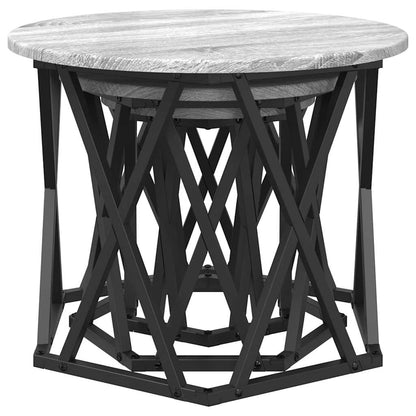 Nesting Beistelltisch 3 pcs Grau Sonoma 53 x 53 x 40 cm