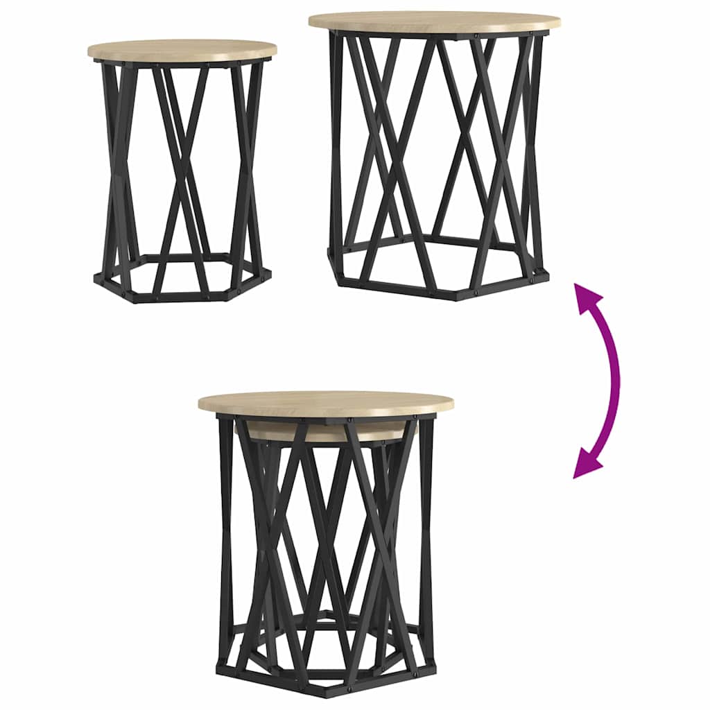 Couchtisch 2 pcs Sonoma-Eiche 50 x 50 x 50 cm