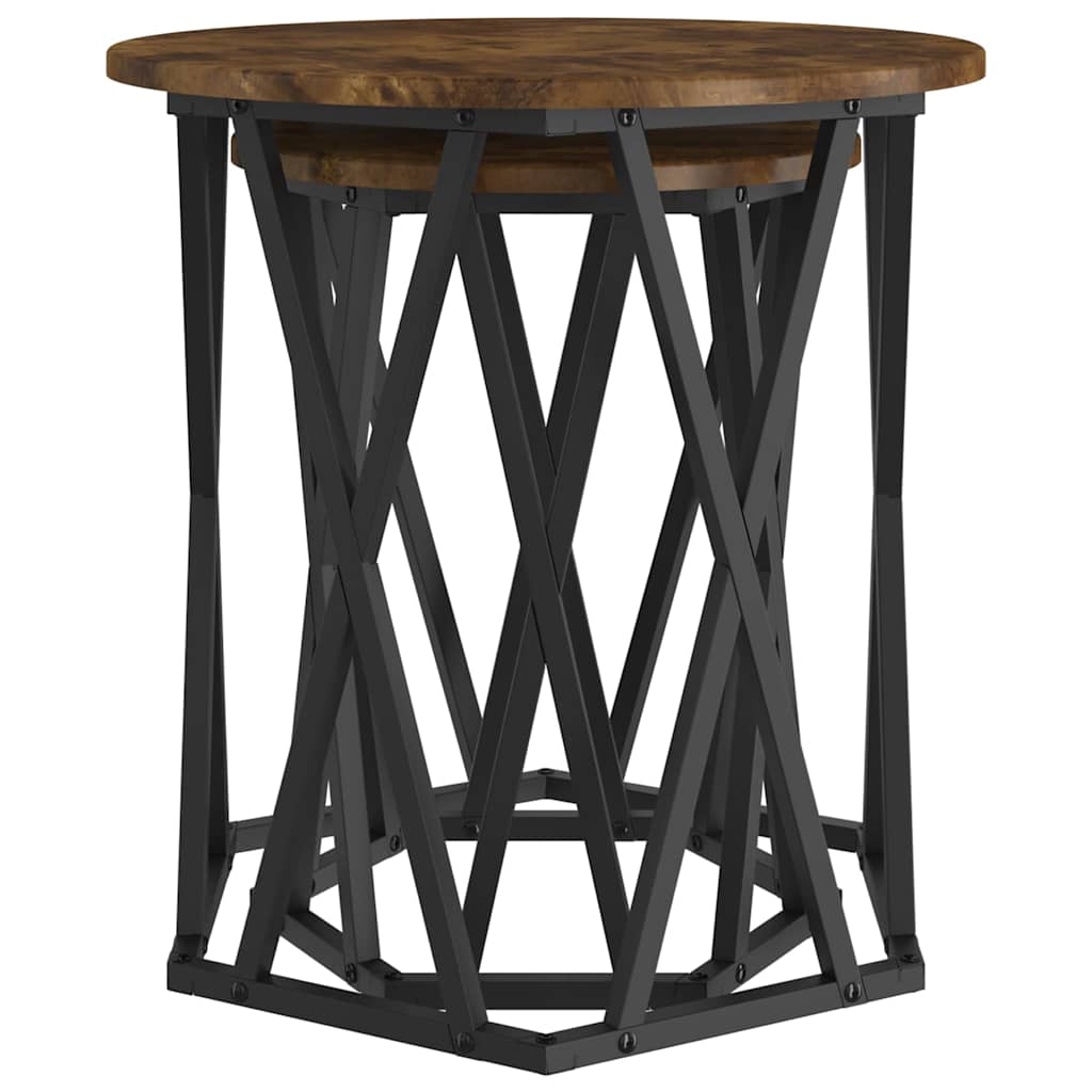 Couchtisch 2 pcs Räuchereiche 50 x 50 x 50 cm