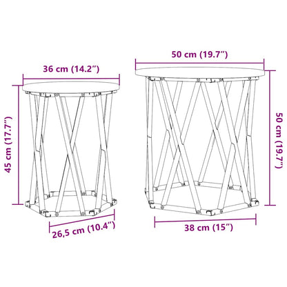 Couchtisch 2 pcs Altholz 50 x 50 x 50 cm