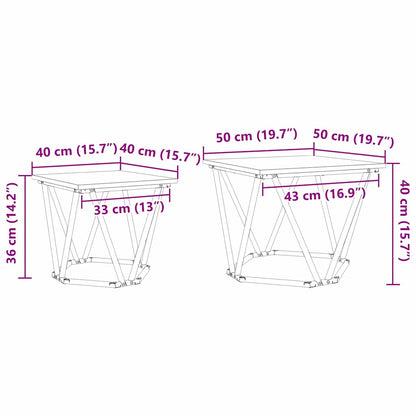 Beistelltisch-Set 2 pcs Sonoma Eiche 50 x 50 x 40 cm