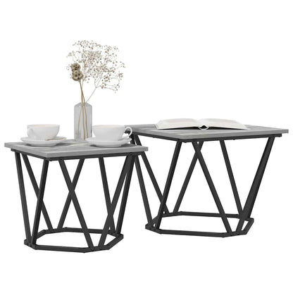 Beistelltisch-Set 2 pcs Grau Sonoma 50 x 50 x 40 cm