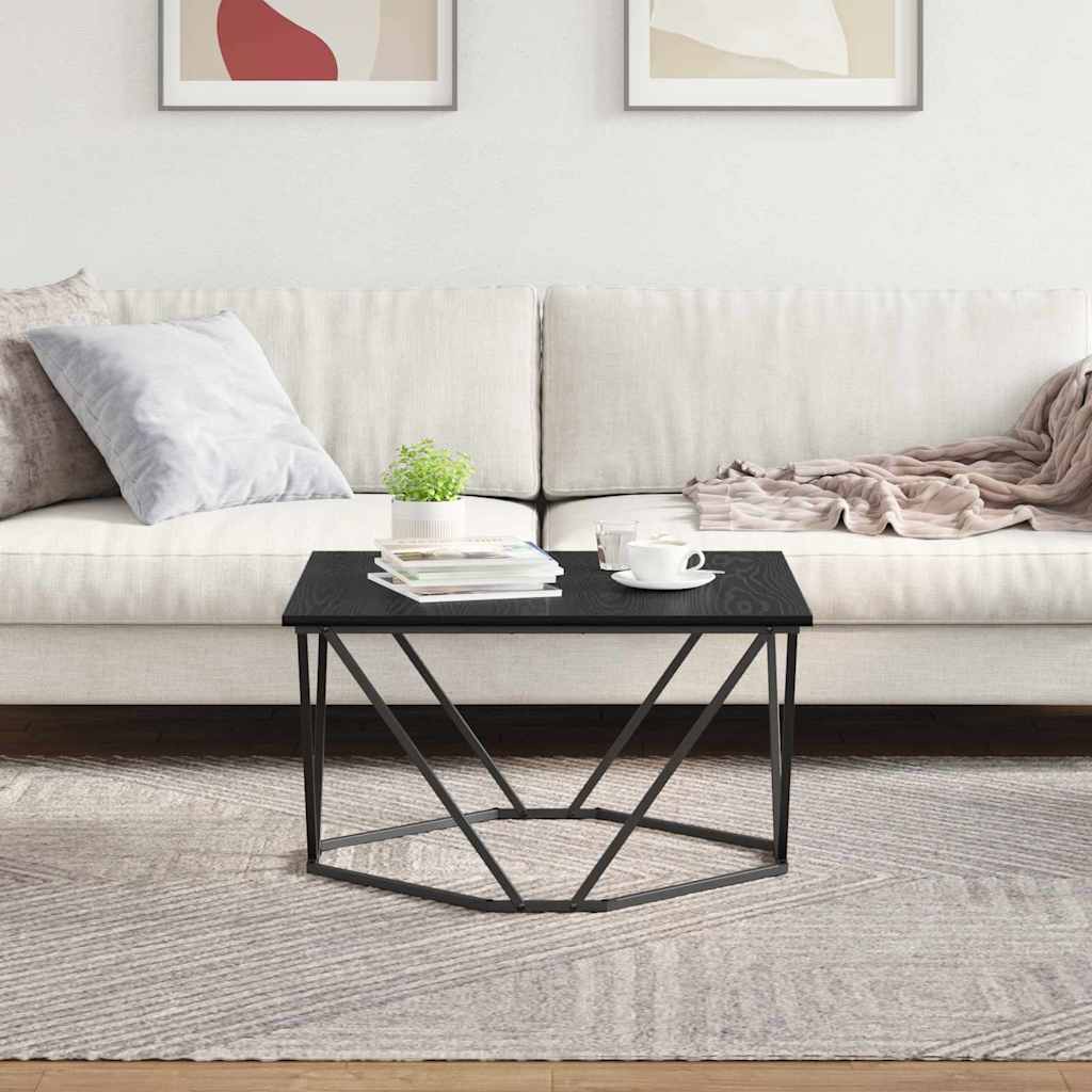 Couchtisch Schwarz Eichen-Optik 80 x 80 x 45 cm