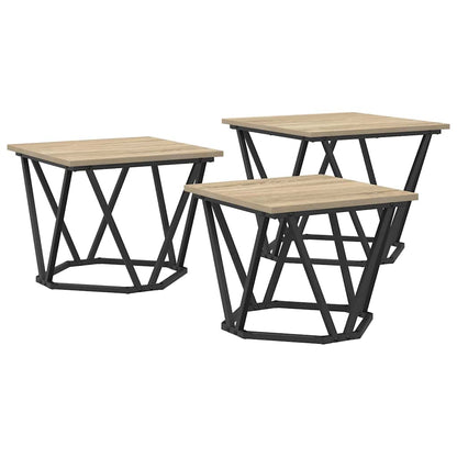 Couchtisch 3 pcs Sonoma Eiche 50 x 50 x 40 cm