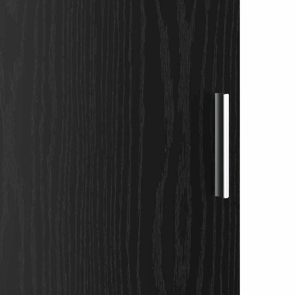 Highboard Schwarze Eiche 35 x 39 x 168 cm Holzwerkstoff