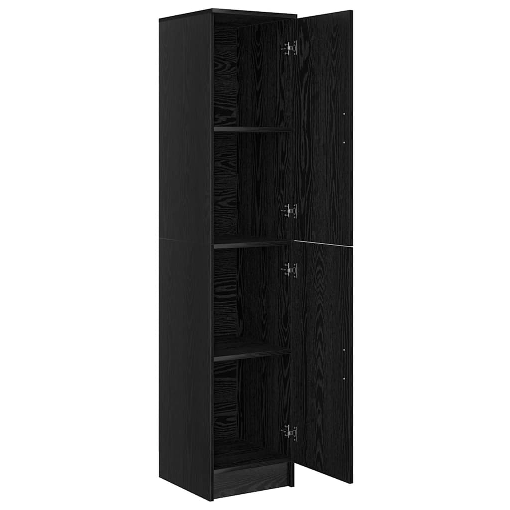 Highboard Schwarze Eiche 35 x 39 x 168 cm Holzwerkstoff
