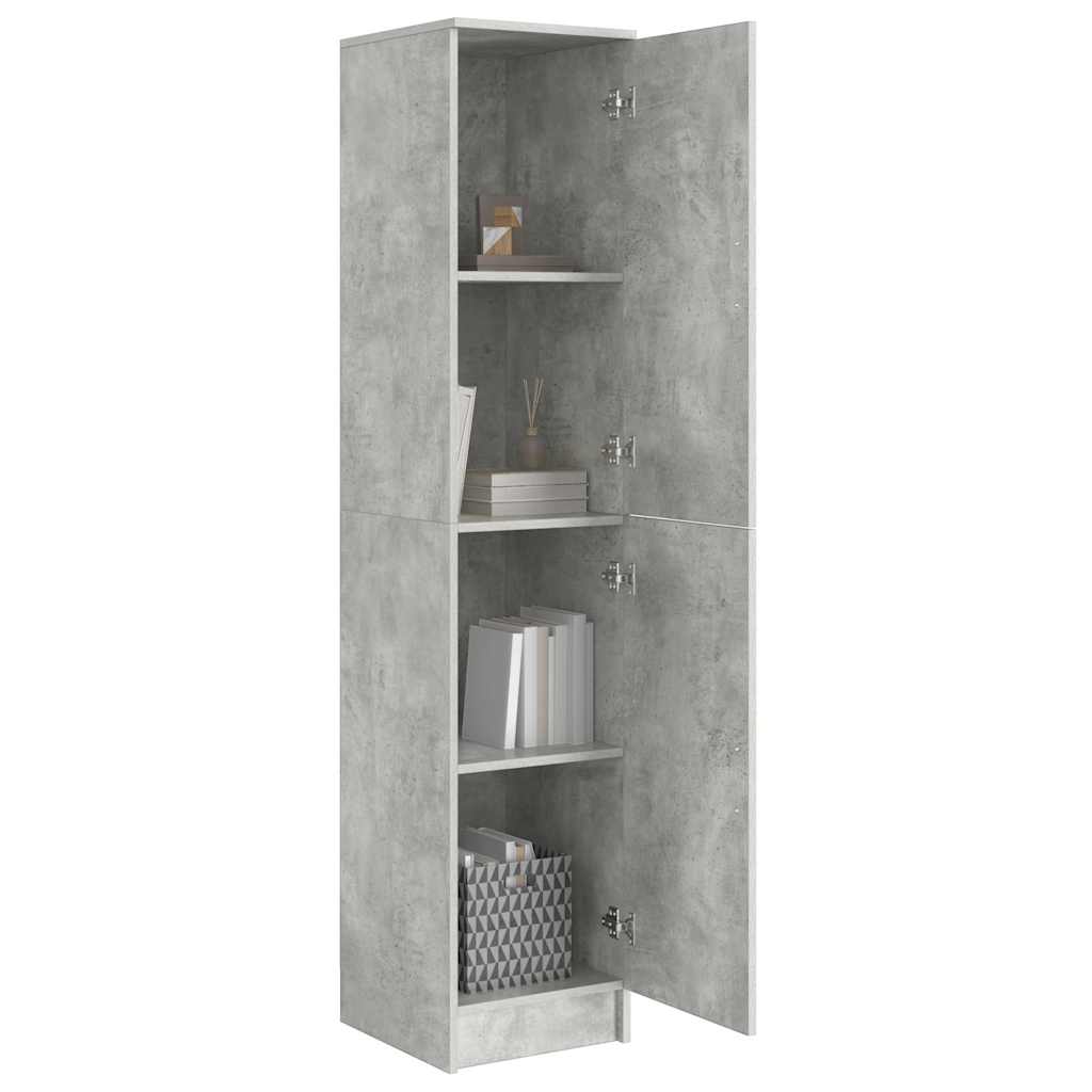 Highboard Betongrau 35 x 39 x 168 cm Holzwerkstoff