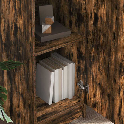 Highboard Räuchereiche 35 x 39 x 168 cm Holzwerkstoff