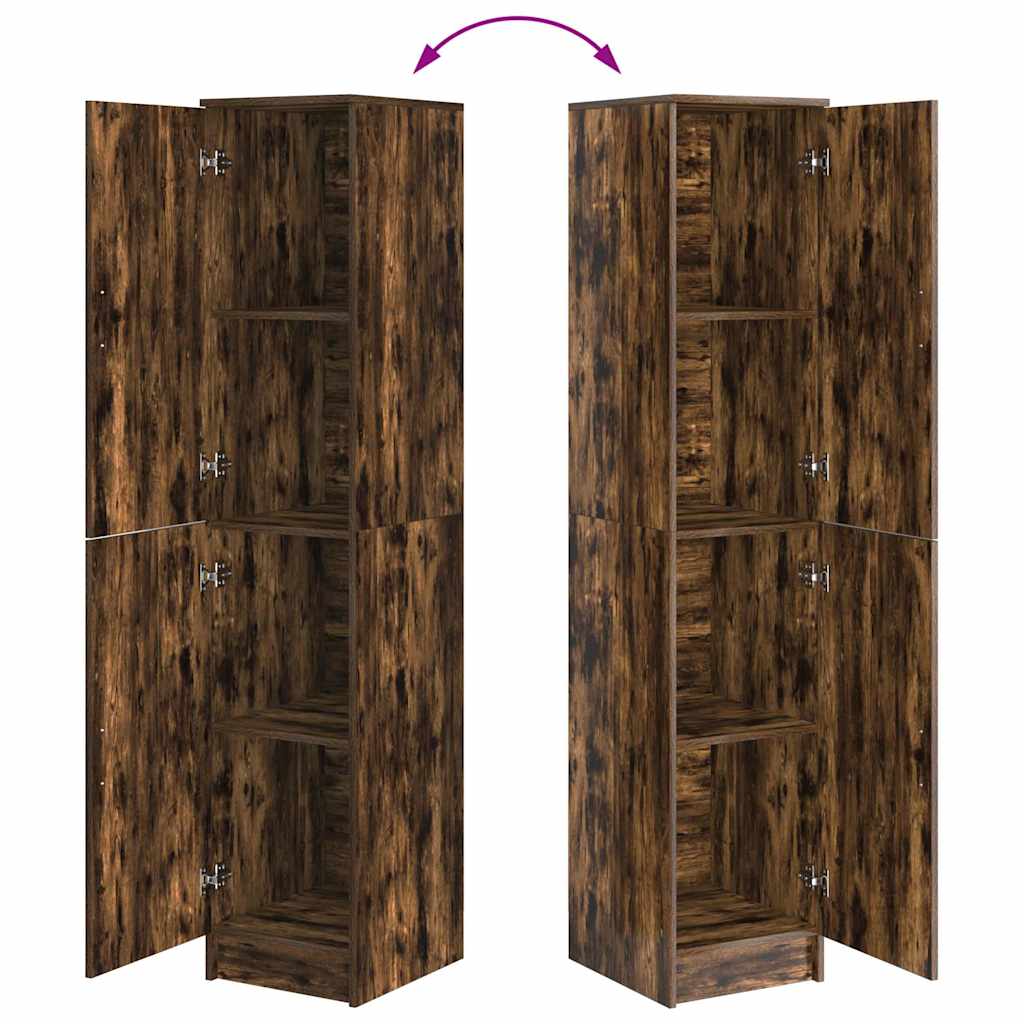 Highboard Räuchereiche 35 x 39 x 168 cm Holzwerkstoff